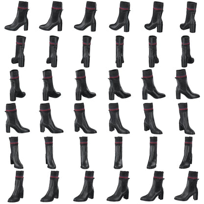 Cosy High Heel Leather Black