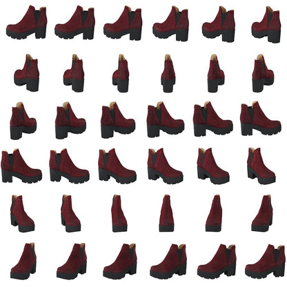 Mid Platform Boot Bordo