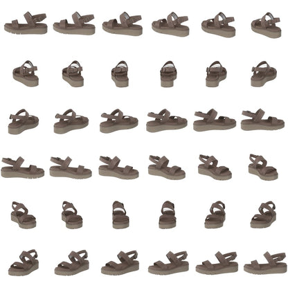 Safari Dawn 2 Band Sandal Taupe Gray