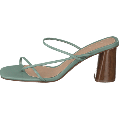 Fine Strappy Block Heel Pastel Green