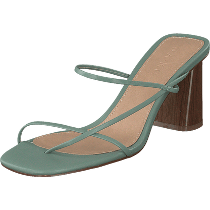 Fine Strappy Block Heel Pastel Green