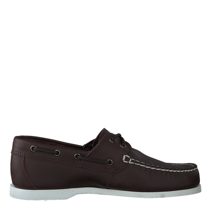 Cedar Bay Boat Shoe Dk Brown Full Grain