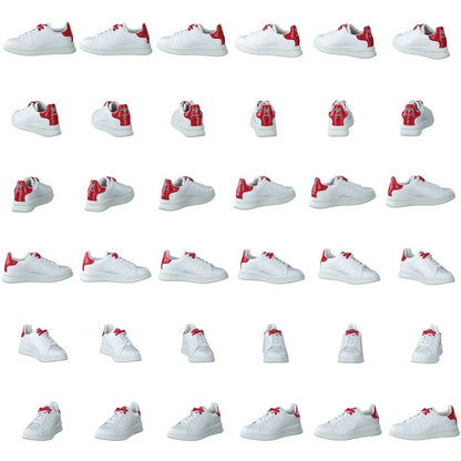 The Tennis Shoe White-red