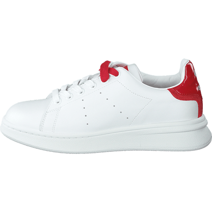 The Tennis Shoe White-red