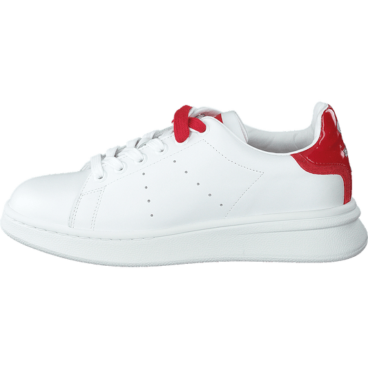 The Tennis Shoe White-red