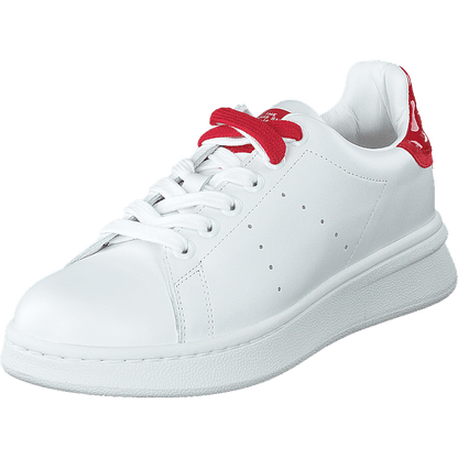 The Tennis Shoe White-red