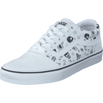 Mn Ward (skull Bandana) White/white