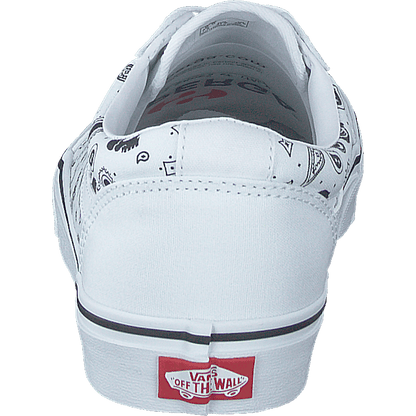 Mn Ward (skull Bandana) White/white
