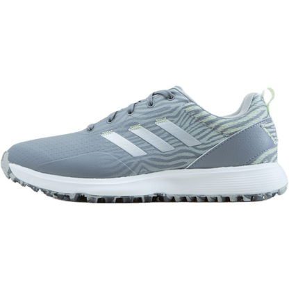 Women's S2G Spikeless Golf Shoes Grey Three / Silver Metallic / Almost Lime