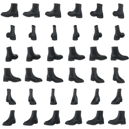 Combat Mid Chelsea Boot Rubber Black