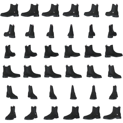 Th Coin Flat Boot Black