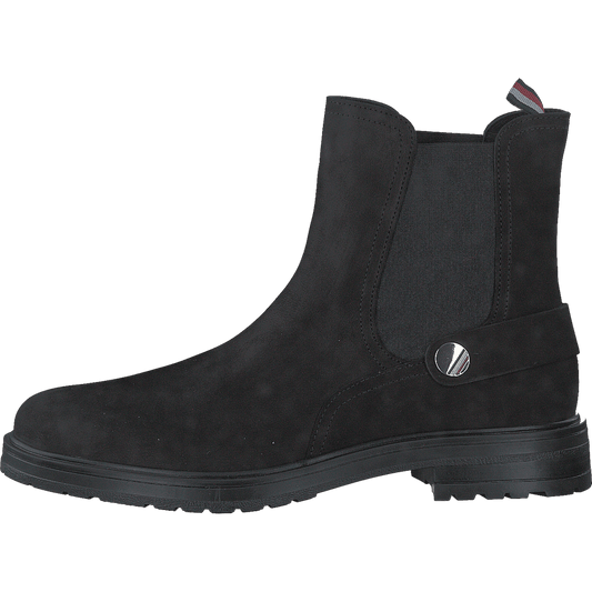 Th Coin Flat Boot Black