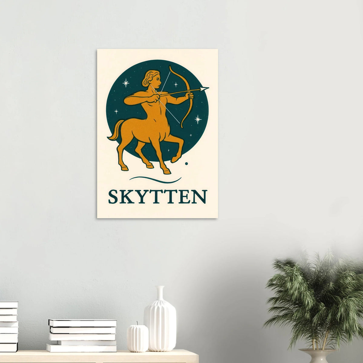 Skytten - Mystisk Stjärntecken Poster – Konstellation & Myter i Retro Stil