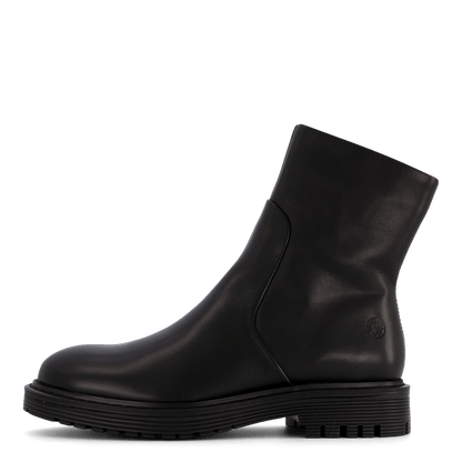 Solid W Leather Shoe Black Sky