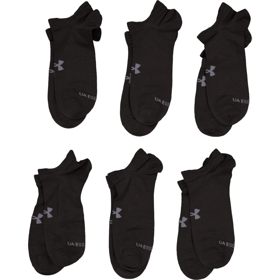 Ua Essential No Show 6pk Black