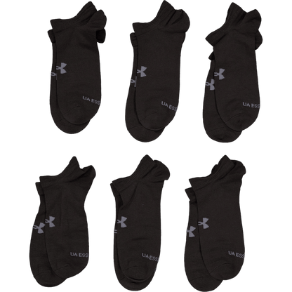 Ua Essential No Show 6pk Black