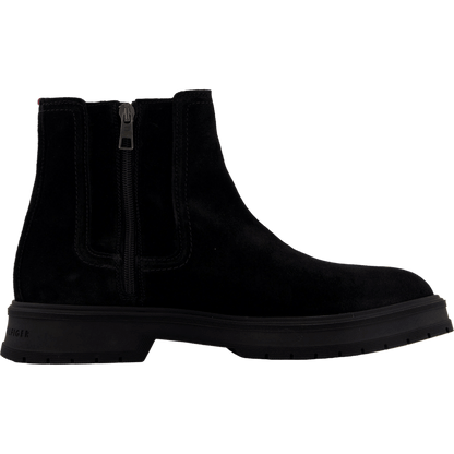 Hilfiger Suede Zip Chelsea Black