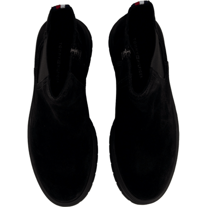 Hilfiger Suede Zip Chelsea Black