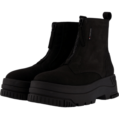 Tjw Zip  Up Flatform Nubuck Bo Black