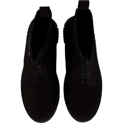 Tjw Zip  Up Flatform Nubuck Bo Black