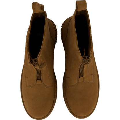 Tjw Zip  Up Flatform Nubuck Bo Light Sepia Brown