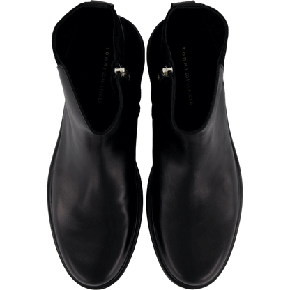 Th Logo Leather Mix Chelsea Black