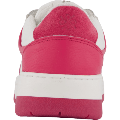 The Ella 2.0 White/fuxia Tumbled Leather