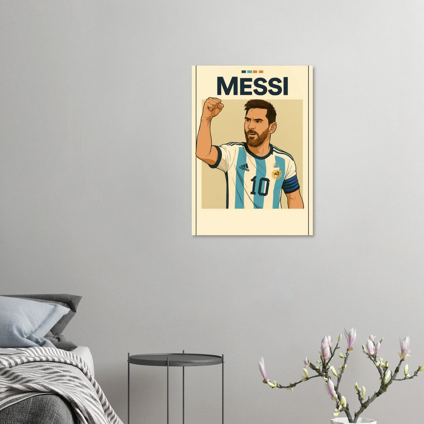 Messi GOAT Football Legend Poster Print – Iconic Fan Art for Your Space