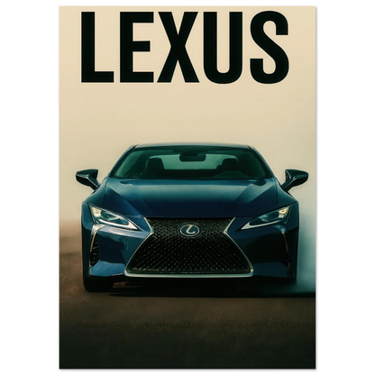 Lexus RC Performance Poster - Blå Sportbil Konsttryck