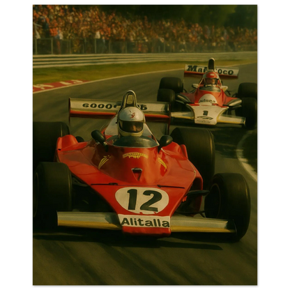 Bilar: Classic Racing Excitement Poster – Vintage Formula 1 Art Print