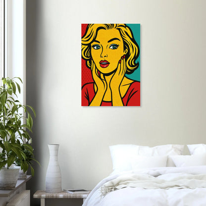Pop Art Poster: Retro Glamour Wall Art in Vibrant Hues, Available in Various Sizes
