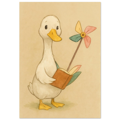 Barn Owl Storytime: Whimsical Watercolor Print for Nurseries & Playrooms
