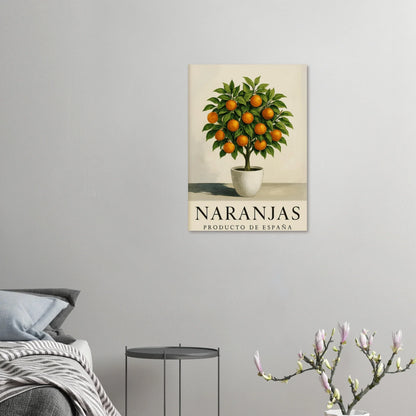 Vibrant Naranjas Orange Tree Art Print – Elevate Your Home with Spanish Orchard Charm