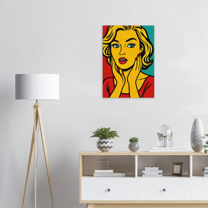 Pop Art Poster: Retro Glamour Wall Art in Vibrant Hues, Available in Various Sizes