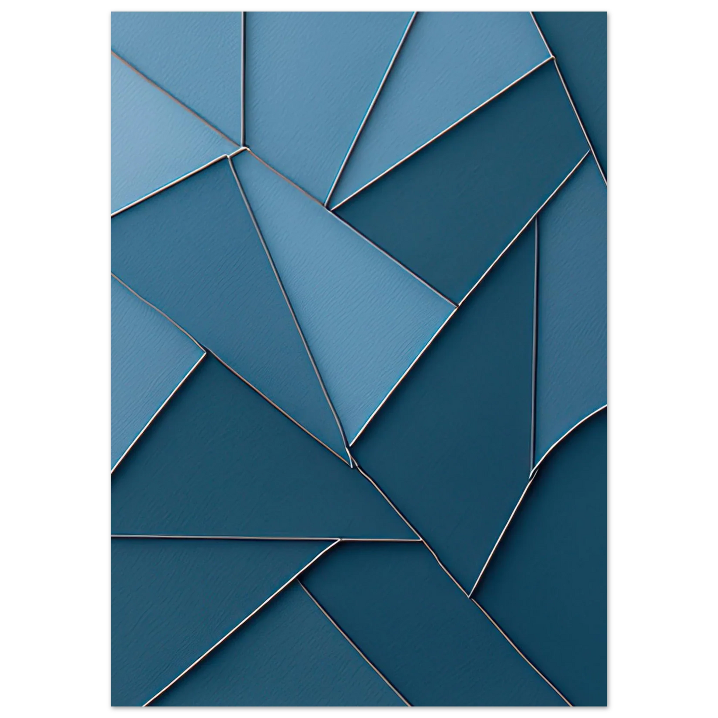 Minimalist Blue Geometric Abstract Art Print – Modern Wall Decor in Various Sizes