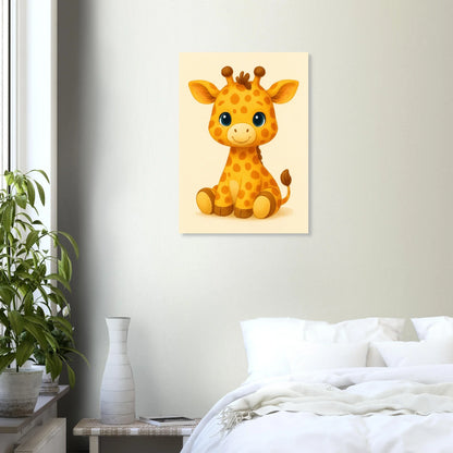 Söt Giraff Illustration Konsttryck – Läckert Barnrumsinredning i Olika Storlekar