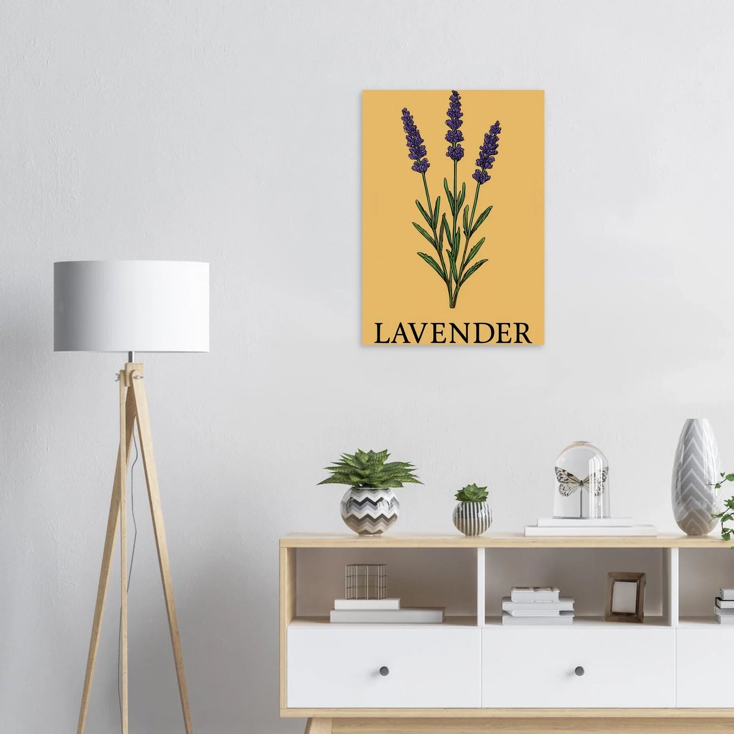 Frukter Lavender Botanical Art Print – Classic Halvblankt Poster for a Touch of Serenity