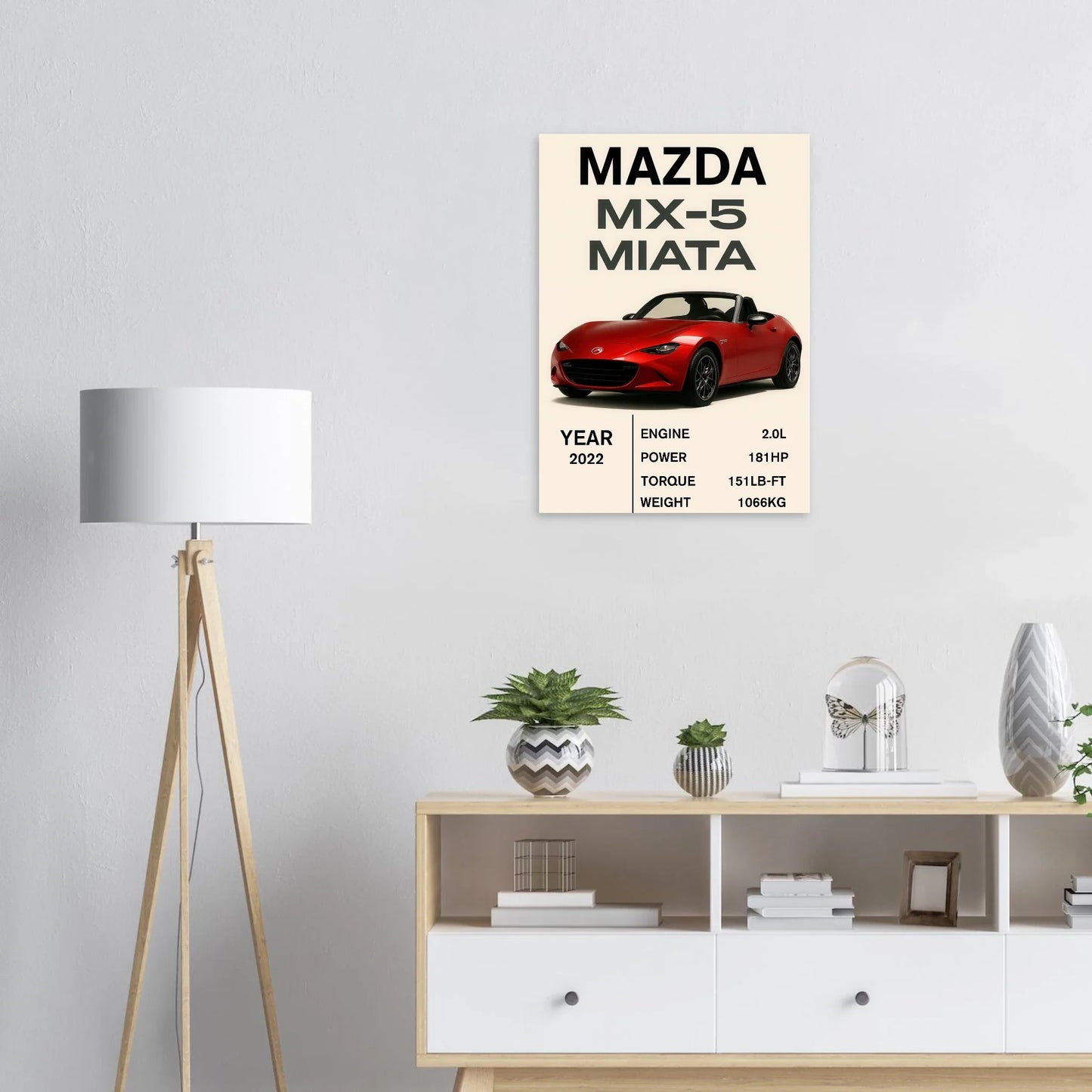 Mazda MX-5 Miata Sportbil Konsttryck – Ikonisk Design & Prestandadetaljer, Välj Storlek