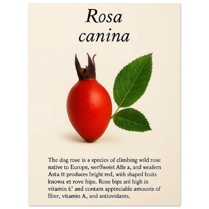 Frukter Rosa Canina Botanisk Plansch – Livfulla Nyanser för Ditt Hem i Flera Storlekar
