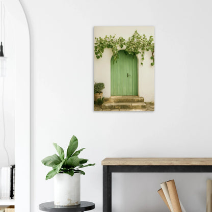 Verdant Entrance: Mediterranean Charm Poster in Your Choice of 29 Sizes