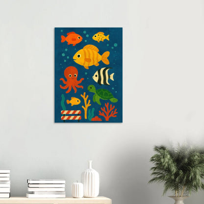 Ocean Friends: Colorful Under-the-Sea Adventure Print in Various Sizes