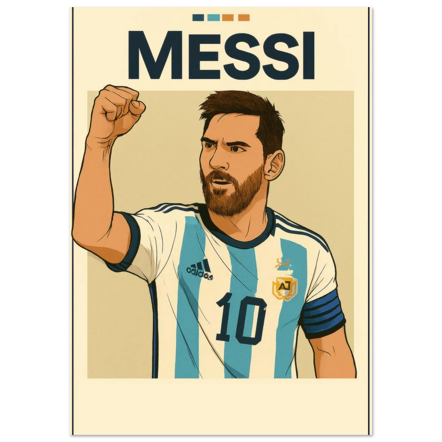 Messi GOAT Football Legend Poster Print – Iconic Fan Art for Your Space