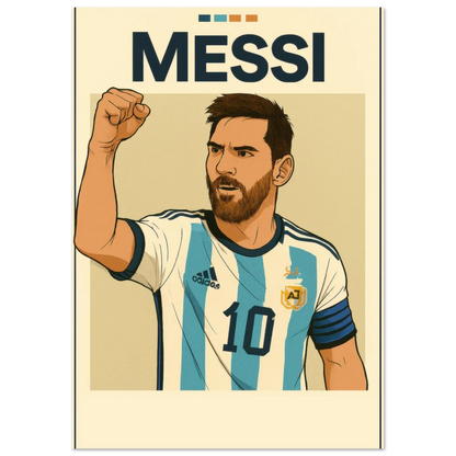 Messi GOAT Football Legend Poster Print – Iconic Fan Art for Your Space
