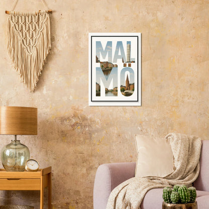 Malmö Cityscape Art Poster - Iconic Landmarks & Urban Charm Print