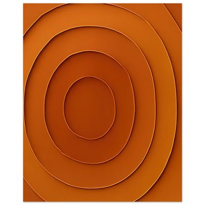 Abstrakt Minimalistisk Orange Spiral Affisch - Klassisk Halvblank Kvalitet för Konstälskare