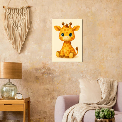 Söt Giraff Illustration Konsttryck – Läckert Barnrumsinredning i Olika Storlekar