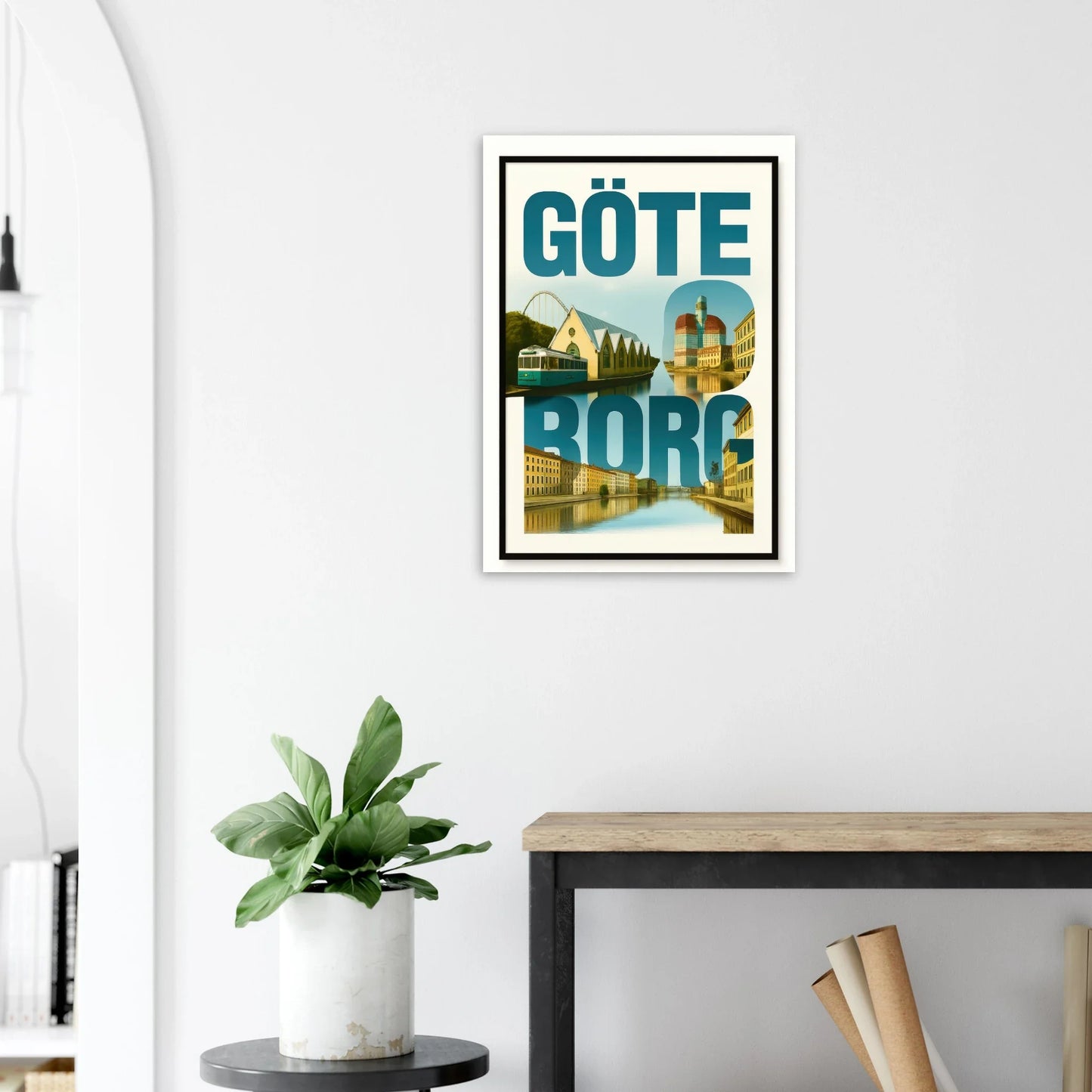 Göteborg Cityscape Art Print – Vibrant Swedish City Poster with Iconic Landmarks in various sizes