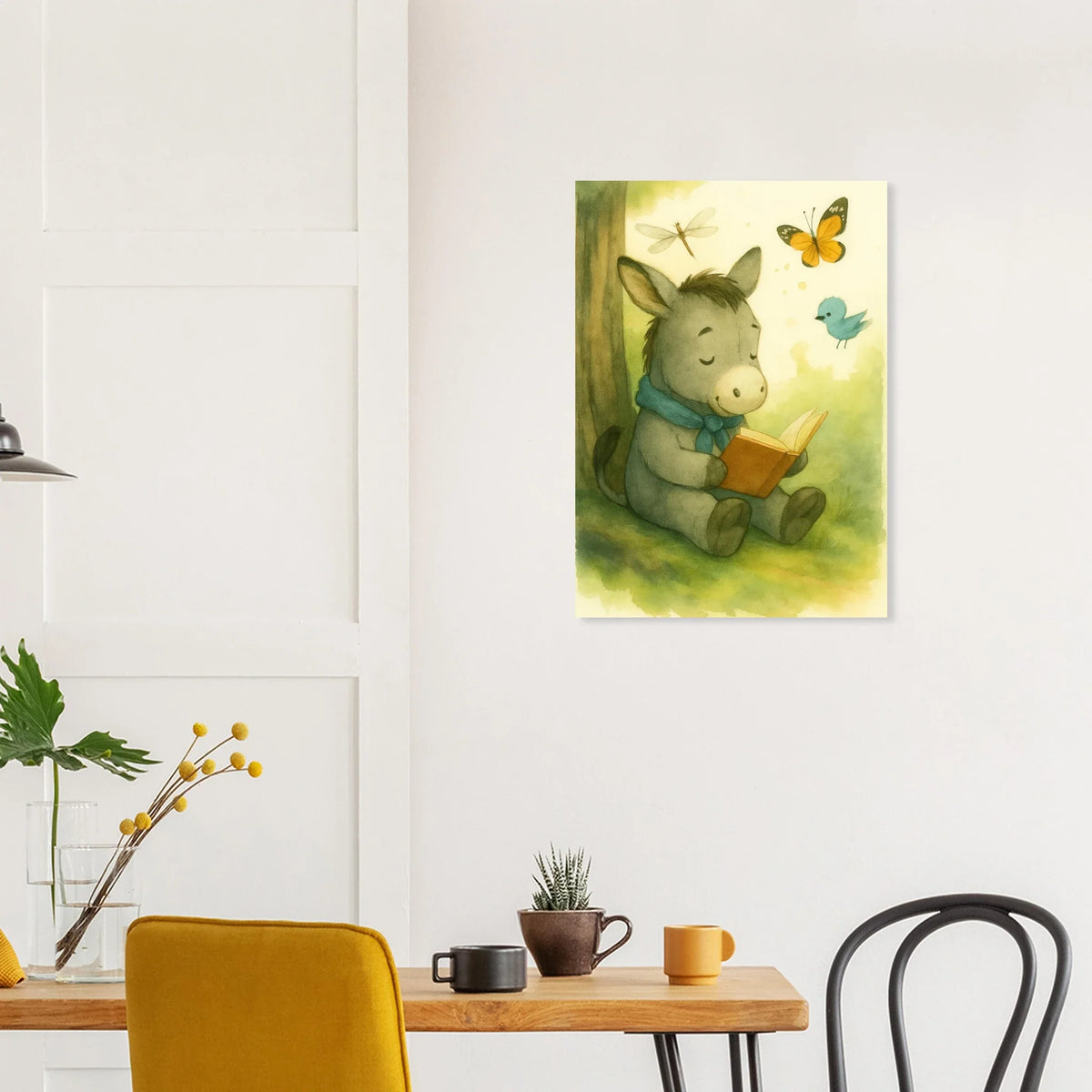 Little Donkey's Quiet Corner: Enchanting Storytime Art Print
