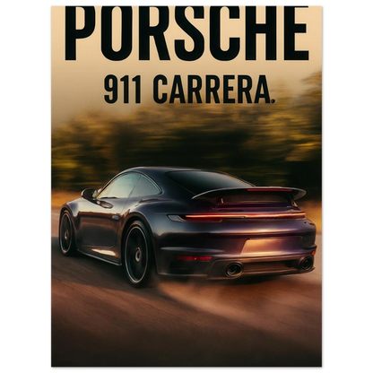 Porsche 911 Carrera Classic Bil Poster - Premium Konsttryck med Eleganta Detaljer i Flera Storlekar