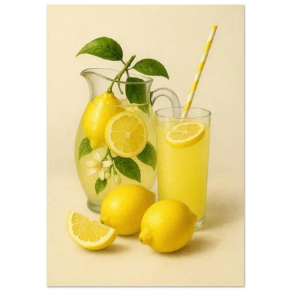 Fresh Lemon & Lemonade Poster - Choose Your Perfect Size